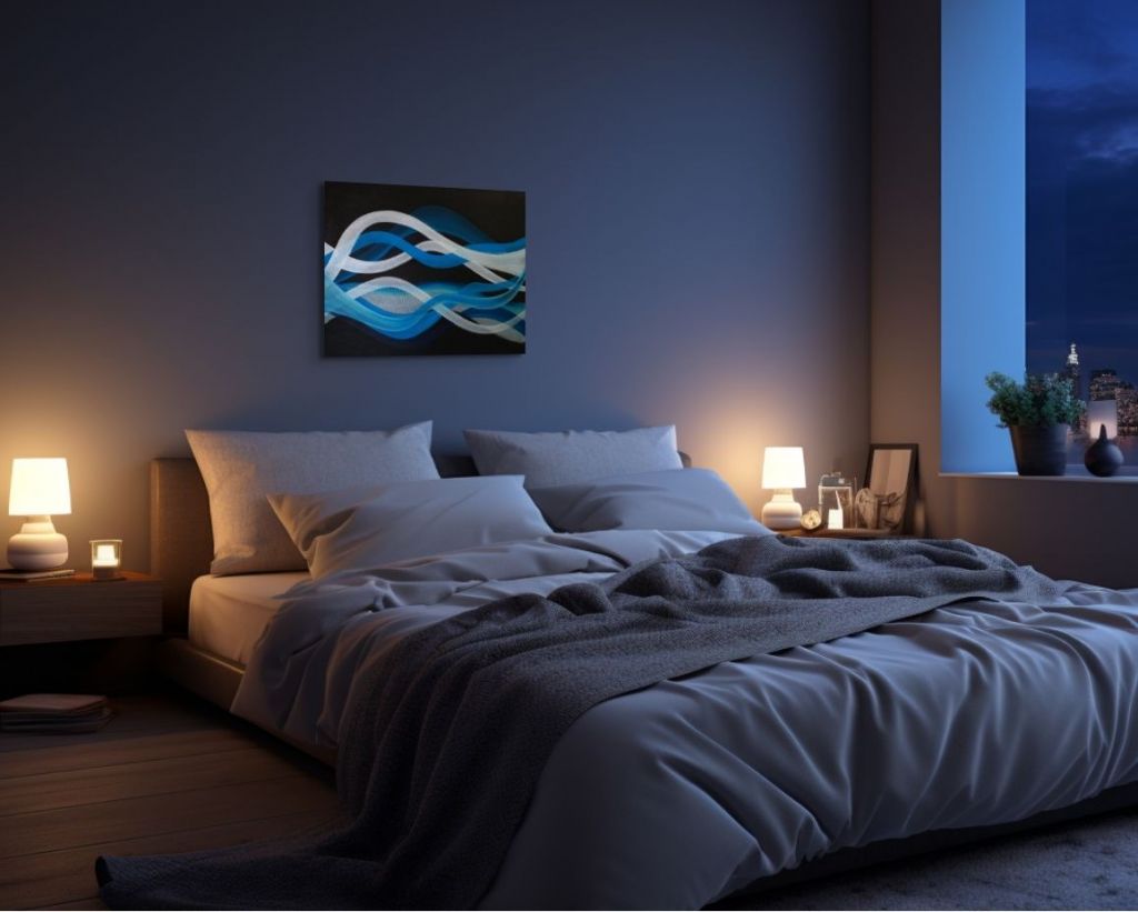 abstract-painting-in bedroom